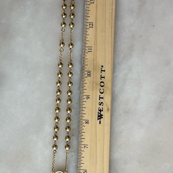 18k Gold plated rosary crucifix cross pendant - Picture 3 of 8